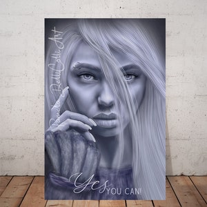 Yes You Can: Instant Download, Large Print 12x18, Digital Portrait ...