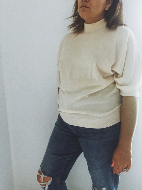 ivory mock neck top
