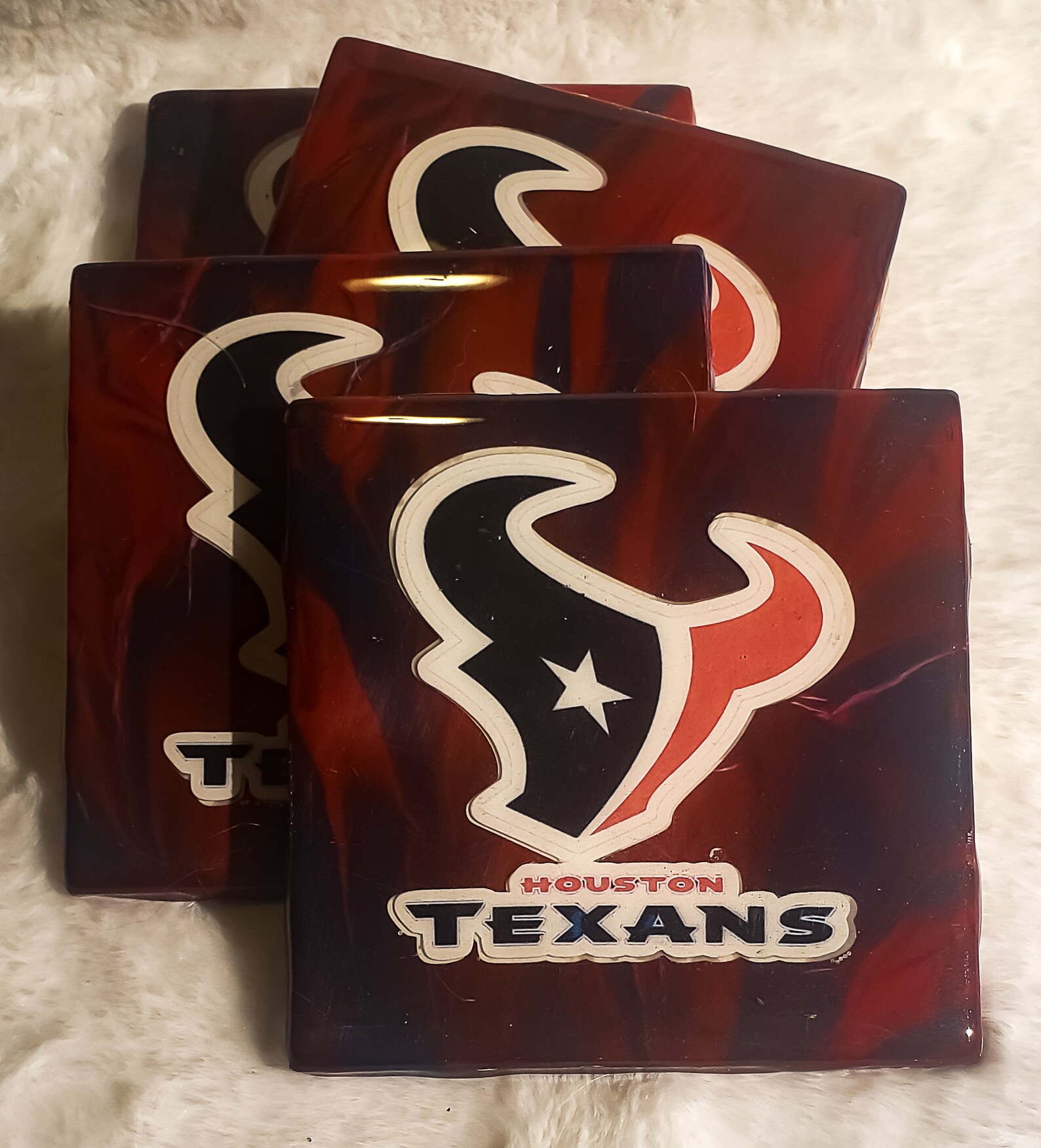 Houston Coasters Set of 4 Houston Texans Coasters Sports Etsy