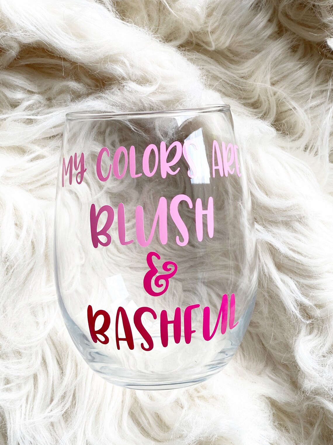 Steel Magnolias my colors are blush and bashful wine glass Etsy