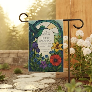 Memorial Garden Banner, Tribute Flag for Loved Ones, Remembrance Flag, Outdoor Decor for Loss, Sympathy Gift