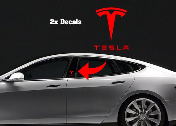 New 2019 Tesla Logo Decal Sticker For Model S X 3 Door Emblem Etsy