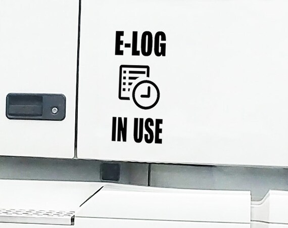 2 /"Electronic Log Book/" BLACK Logbook vinyl decal sticker semi truck ELD