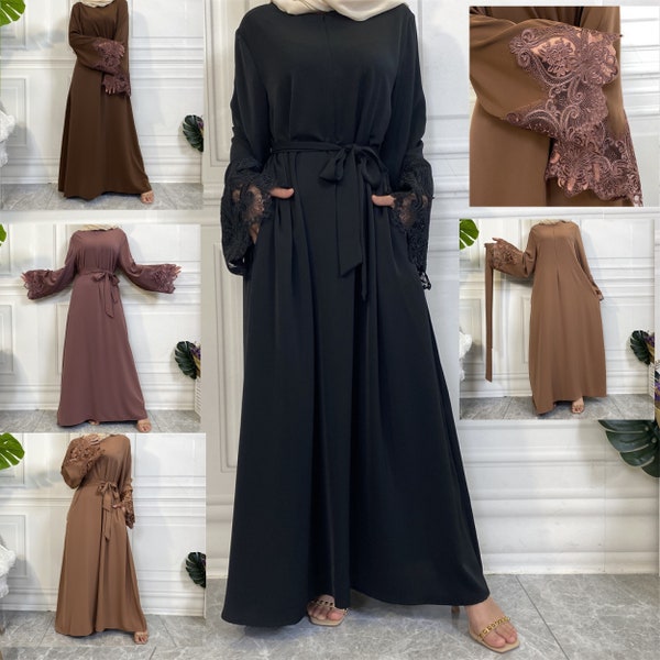Women Abaya Jilbab Kaftan Long Muslim Dress Dubai Abayas Cardigan Robe Maxi Islamic Dresses SF93