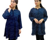 Stylish Women Indian Short Kurti Kurta Indian Shirt Soft Geprgette Tunic Ethnic Readymade Kameez Tops Bollywood SF99