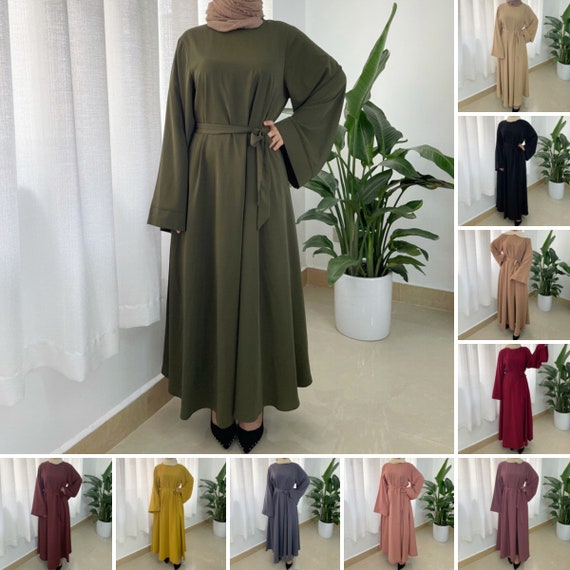 Women Abaya Long Sleeve Maxi Dress Formal Party Jilbab Dubai - Etsy