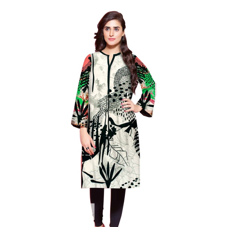 Plus Size Kurti Women Indian Pakistani Kurta Cotton Designer Digital Print Tunic Dress Kameez UK Stock Sufia Fashions
