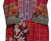Women Readymade Shalwar Kameez Salwar kurta Stitched Pakistani Plus Size Dress Lilan Embroidered Indian Suit 3Pcs Ethnic Size 12 to 28