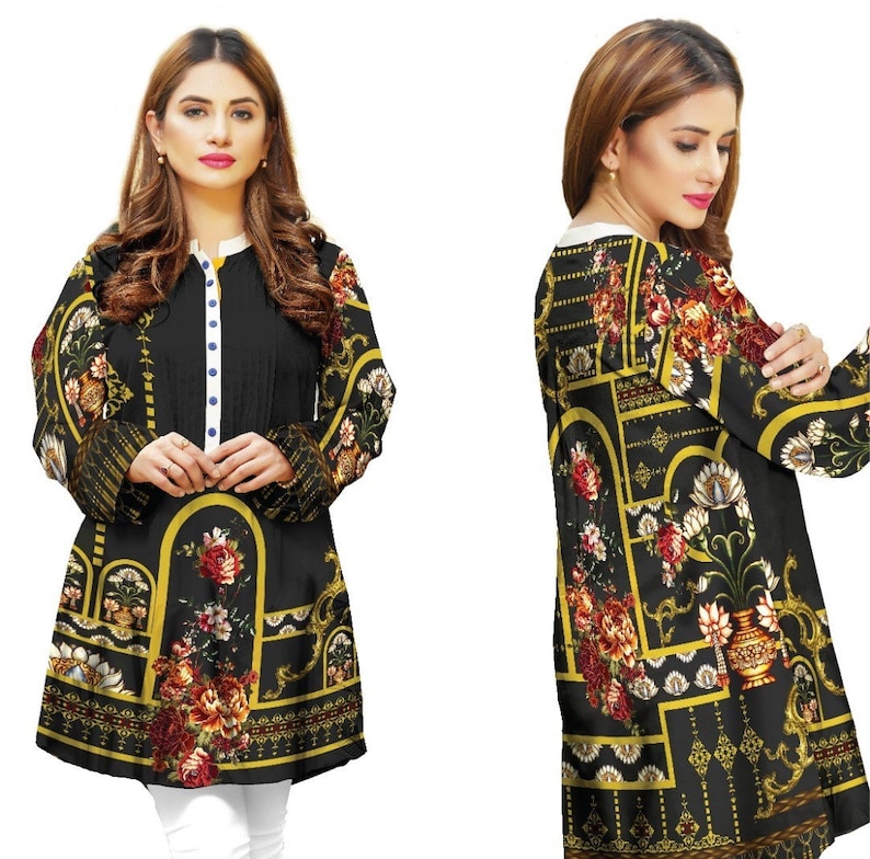 Sufia Fashions® Women Pakistani Dress Kurta Kurti Cotton image 1