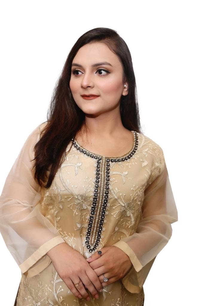 Indian Women New BEAUTIFUL Style Dress Gold Foil Cotton Printed Kurta Kurtis  Top | eBay