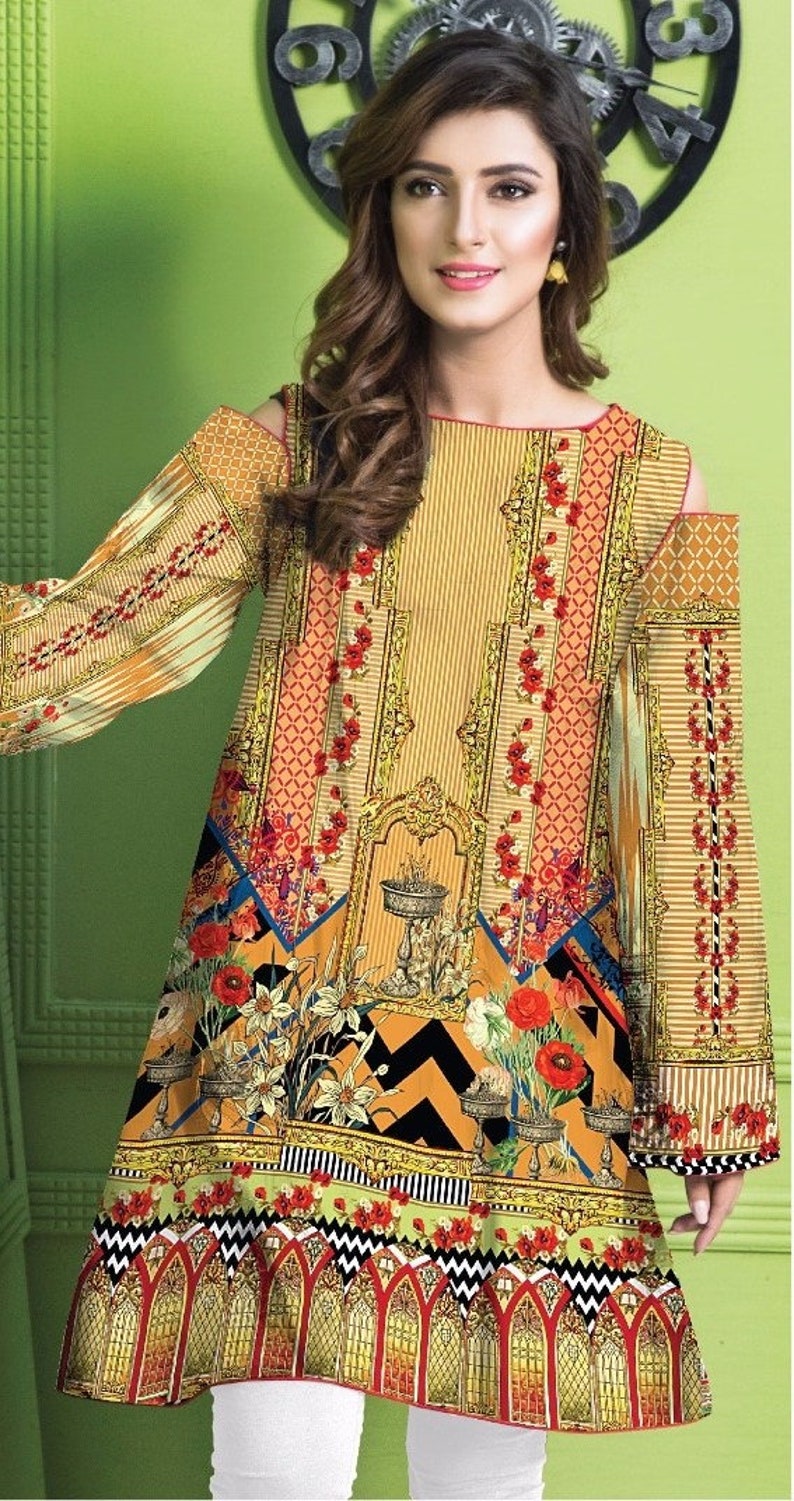 Sufia Fashions® Women Indian Kurti Kurta Cotton Designer Digital Print Tunic Top