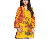 Women Indian Kurti Pakistani Kurta Cotton Digital Print Tunic Tops Shirt Ethnic Dress From Sufia Fashions SF11