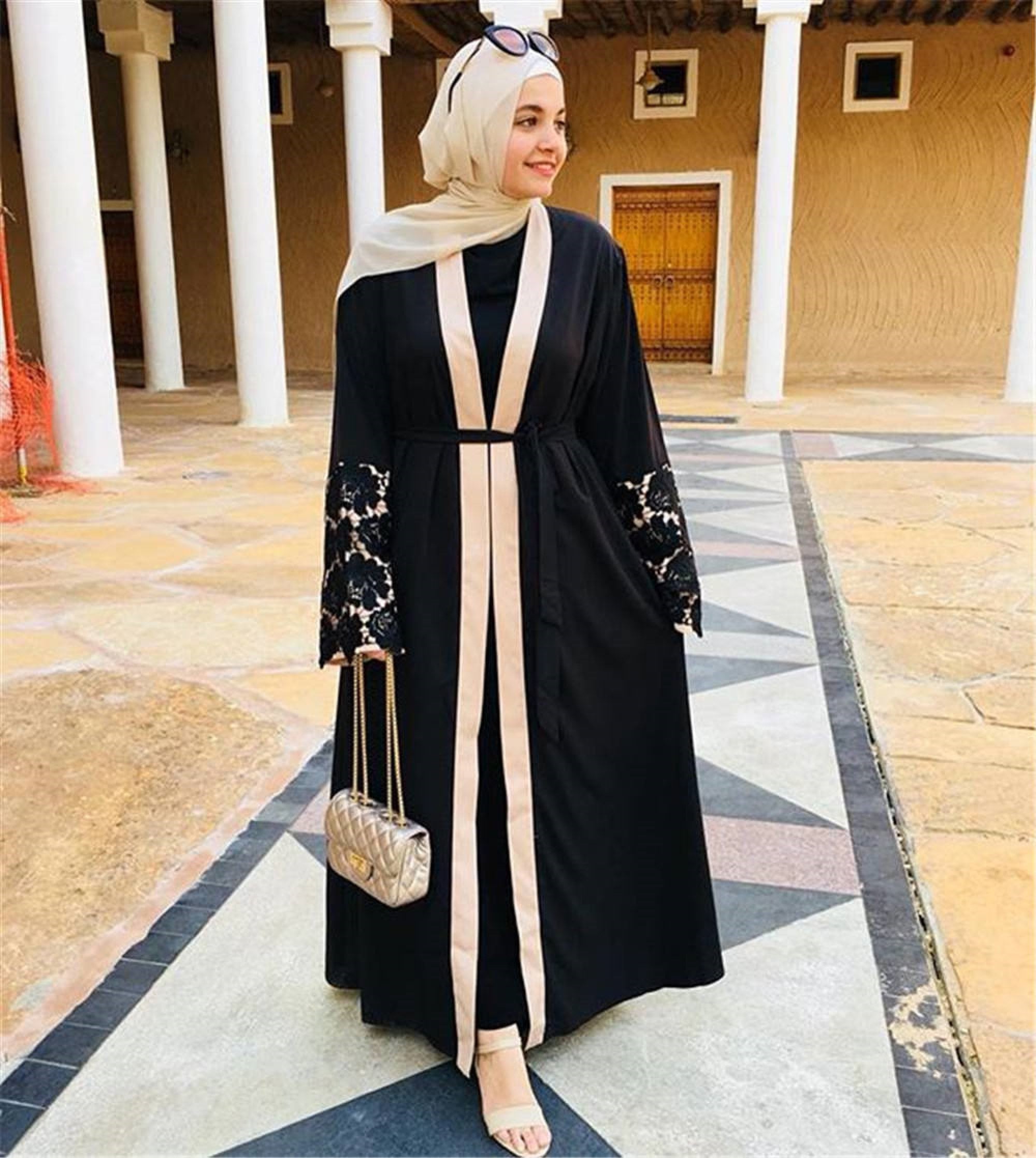  Abayas para mujer musulmana de manga larga para oración, ropa  casual, vestido de bata elegante Abaya Maxi 2023, Negro - : Deportes y  Actividades al Aire Libre