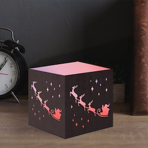 Christmas Santa Tealight Box, Christmas Light Box, Christmas Tealight ...