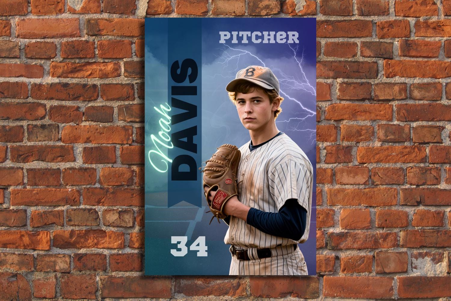 Baseball Poster Sign Template, Canva Editable Baseball Background ...