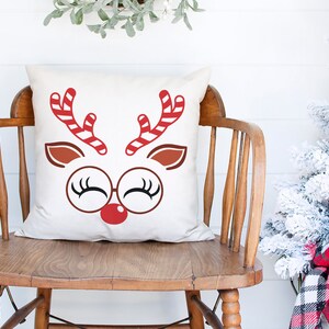 Reindeer Face SVG, Reindeer With Candy Canes, Reindeer With Glasses SVG ...