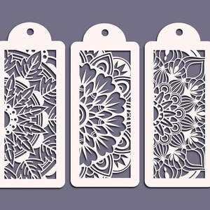 Mandala floral SVG bookmarks
