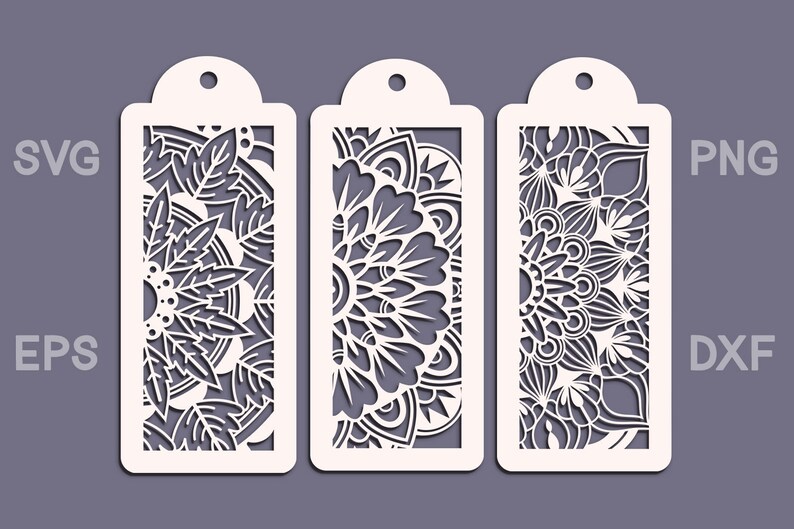 Mandala floral SVG bookmarks