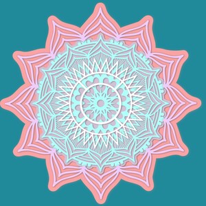 3D Layered Mandala SVG | Multilayered item