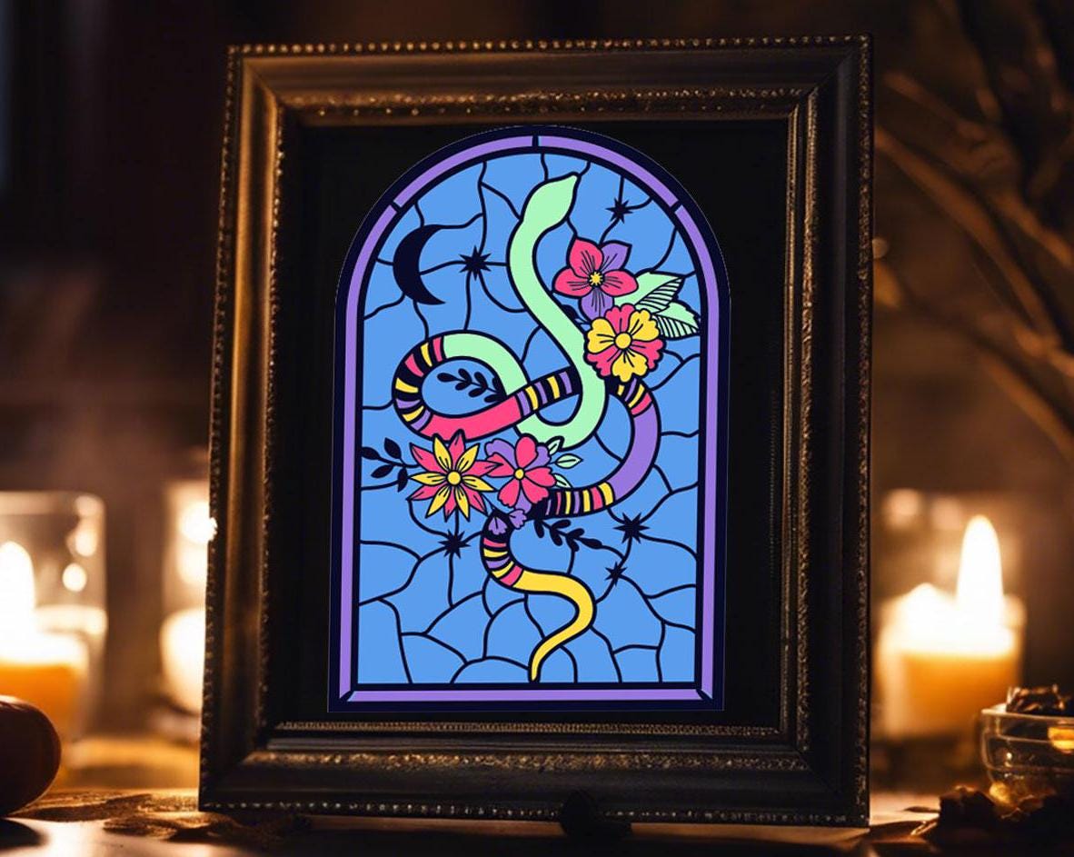 ハンドメイド　絵画　窓辺と月 ハンドメイド 絵画 窓辺と月