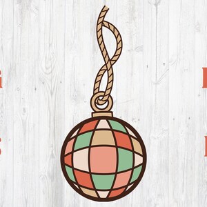 Christmas Bauble SVG, Disco Ball SVG, Western Christmas SVG, Howdy Christmas, Cowboy Christmas, Tree Decoration, Vintage Christmas