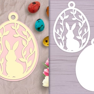 Geschichtete Ei SVG Ornament, Osterhase SVG, Hase Papercut svg, Papercut Bunny SVG, Papercut Ostern svg, Floral Bunny svg, Floral Ostern