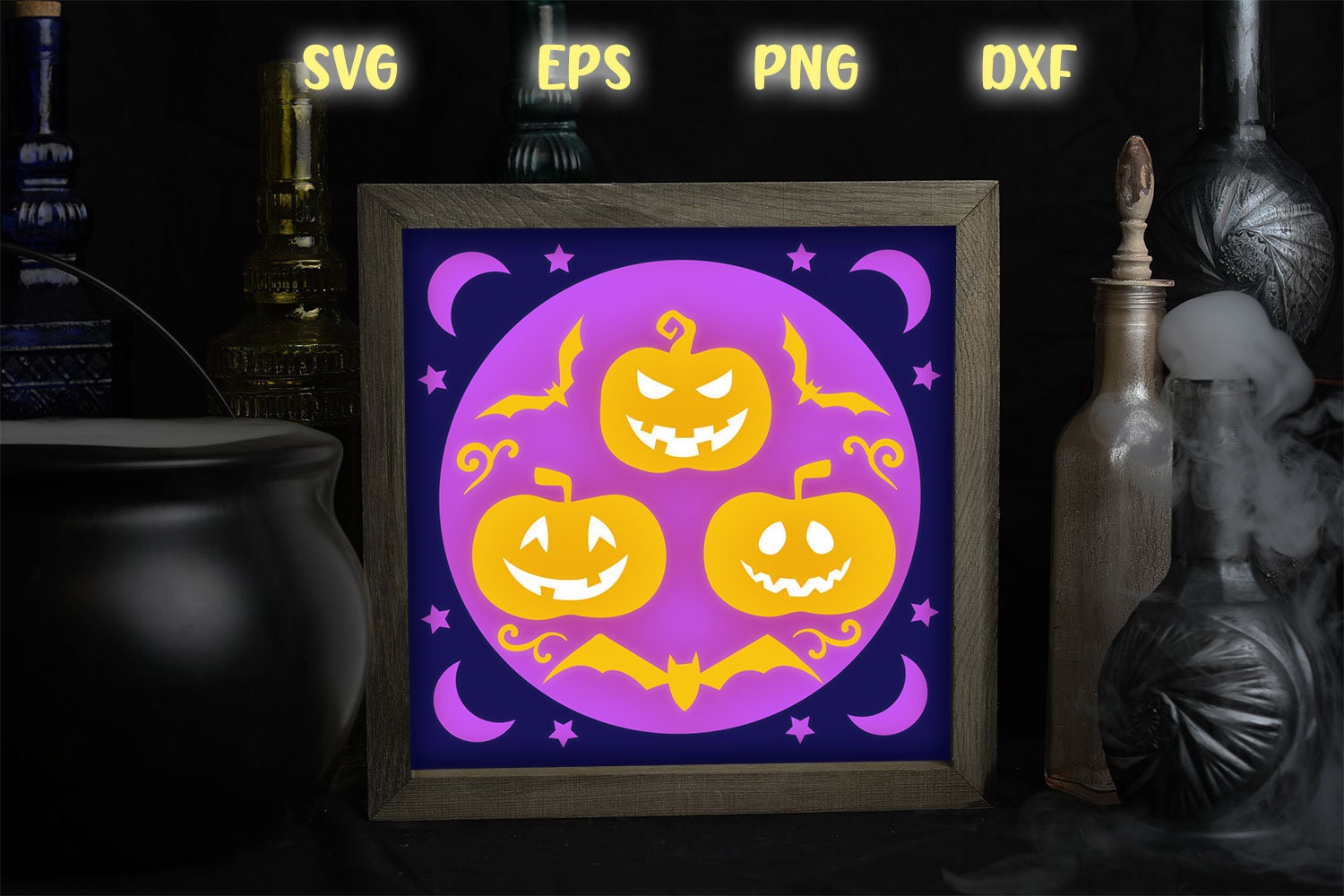 Halloween Shadow Box Bundle Shadow Box SVG Bundle Papercut Etsy