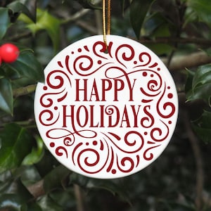 Frohe Weihnachten Weihnachten rund SVG, Weihnachten SVG Baumschmuck, Weihnachten SVG Dekoration für Baum