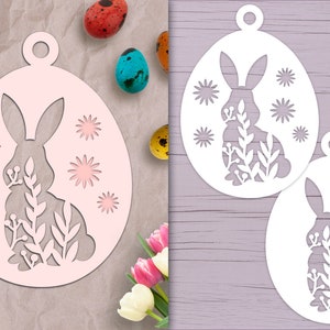 Geschichtete Ei SVG Ornament, Osterhase SVG, Hase Papercut svg, Papercut Bunny SVG, Papercut Ostern svg, Floral Bunny svg, Floral Ostern