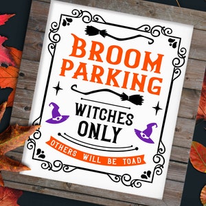 Bezemparkeren Halloween SVG, Witchy Farmhouse SVG, Witches Only Others Wll Be Toad, Halloween Farmhouse