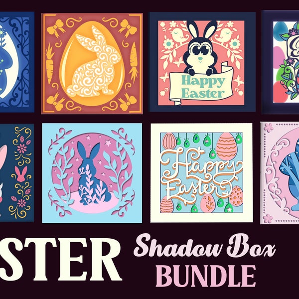 Easter Shadow Box Bundle, Easter Papercut Bundle, Easter Shadow Box SVG, Bunny Shadow Box SVG, Easter Light Box SVG, Easter Template svg Easter Shadow Box Bundle, Easter Papercut Bundle, Easter Shadow Box SVG, Bunny Shadow Box SVG, Easter Light Box SVG, Easter Template svg