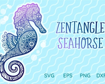 Mandala Seahorse SVG, Floral Papercut Animal (Digital Download)