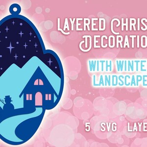 Layered Christmas Decoration SVG, 3D Christmas Ornament, Layered Christmas ornament, Christmas tree decoration, Paper cut christmas ornament