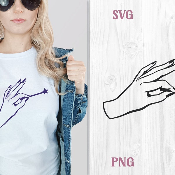 Hand Holding Wand SVG, Mystical SVG, Magic Wand SVG, Witchy Shirt Design, Magican svg, Sorcery svg, Witchy png, Magic Wand png