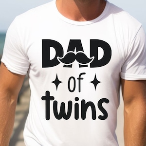Papa der Zwillinge SVG, Vatertag SVG, Papa Zitat SVG, Papa Spruch SVG, Papa Shirt Becher Design, Schnurrbart SVG