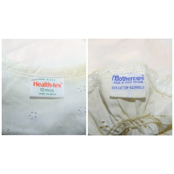 VTG 80's / Healthtex & Mothercare / Ivory Eyelet … - image 7