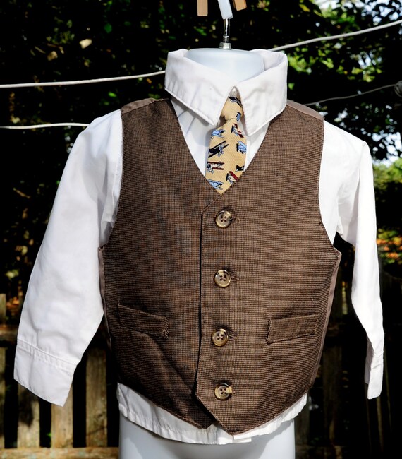 Vintage 90's / Boys 3-Piece Formal Vest Set / Siz… - image 10