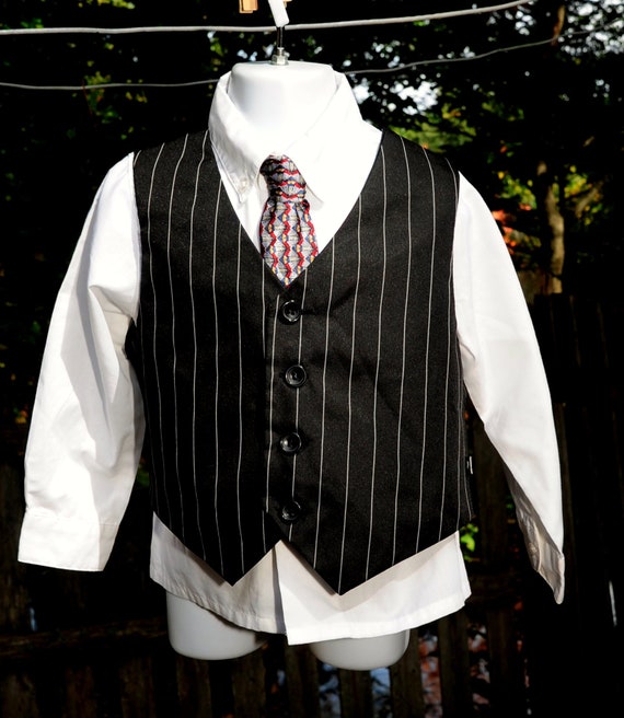 Vintage 90's / Boys 3-Piece Formal Vest Set / Siz… - image 1