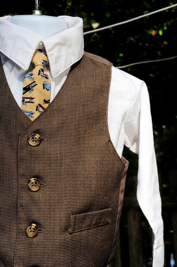 Vintage 90's / Boys 3-Piece Formal Vest Set / Siz… - image 4