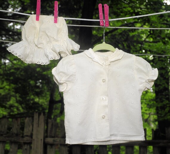 VTG 80's / Healthtex & Mothercare / Ivory Eyelet … - image 8