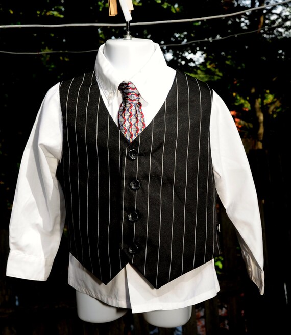 Vintage 90's / Boys 3-Piece Formal Vest Set / Siz… - image 8