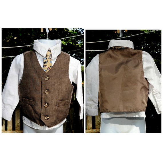 Vintage 90's / Boys 3-Piece Formal Vest Set / Siz… - image 2