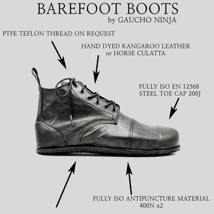 Carpenter's Boots Barefoot Safety Boots Minimalist footwear Fully ISO safety footwear with barefoot feeling image 1