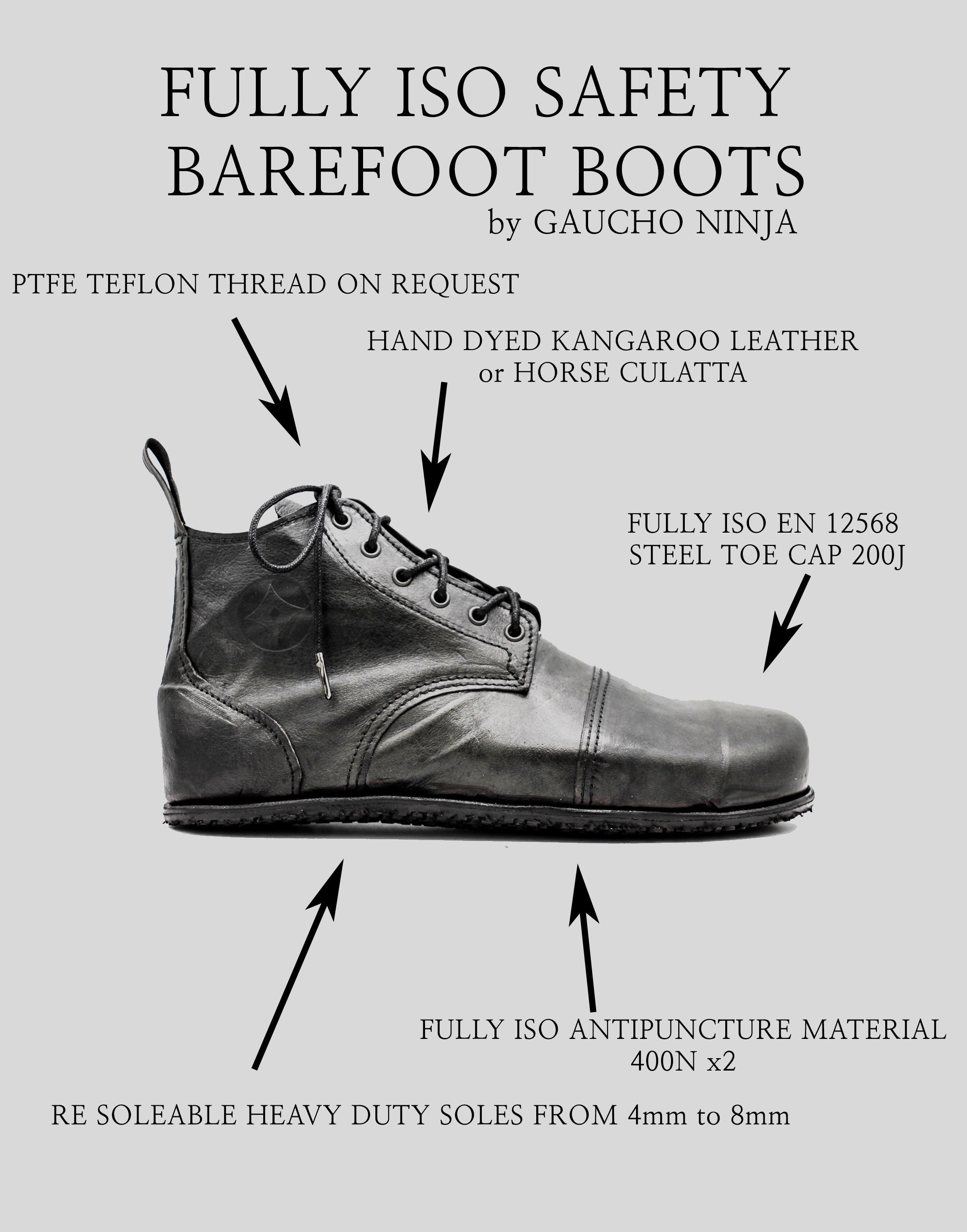Carpenter s Boots Barefoot Safety Boots Minimalist Footwear Fully