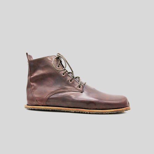 Barefoot Chukka Boots | Chocolate Leather Boots | Barefoot Shoes | Vibram Soles | Flexible, Breathable, Stylish | Veg Tan Leather