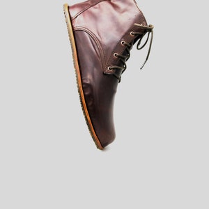 Barefoot Chukka Boots Chocolate Leather Boots Barefoot Shoes Vibram Soles Flexible, Breathable, Stylish Veg Tan Leather image 6