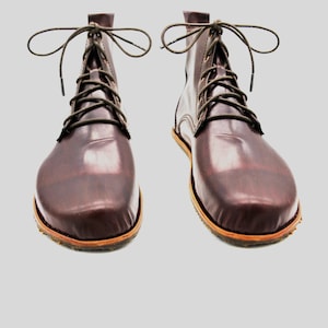Barefoot Chukka Boots Chocolate Leather Boots Barefoot Shoes Vibram Soles Flexible, Breathable, Stylish Veg Tan Leather image 5