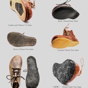 Barefoot Chukka Boots Chocolate Leather Boots Barefoot Shoes Vibram Soles Flexible, Breathable, Stylish Veg Tan Leather image 8