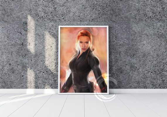 Scarlett Johansson Black Widow A4 Framed Poster Print