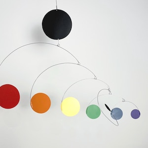 Mobile | hanging mobile | Circles with disk | primary colors |  mid century modern